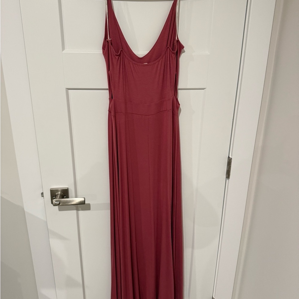 Dusty Rose Boho Maxi Dress with cutouts - Picture 3 of 5